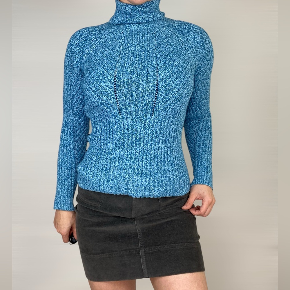 SUNDANCE Cotton Silk Turtleneck Knit Sweater Long Sleeve Winter Fall Size Xs
